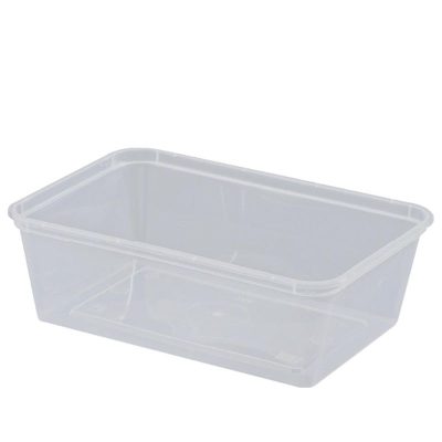 750ml Microwave Clear Rectangular Container - 1 x 500 - packsouq